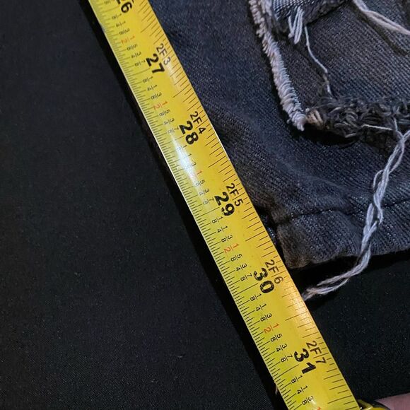 Rebel Vengeance sz 30 Distressed, Thrashed Black Jeans, Men's, Grunge UB1-14 - Picture 12 of 13